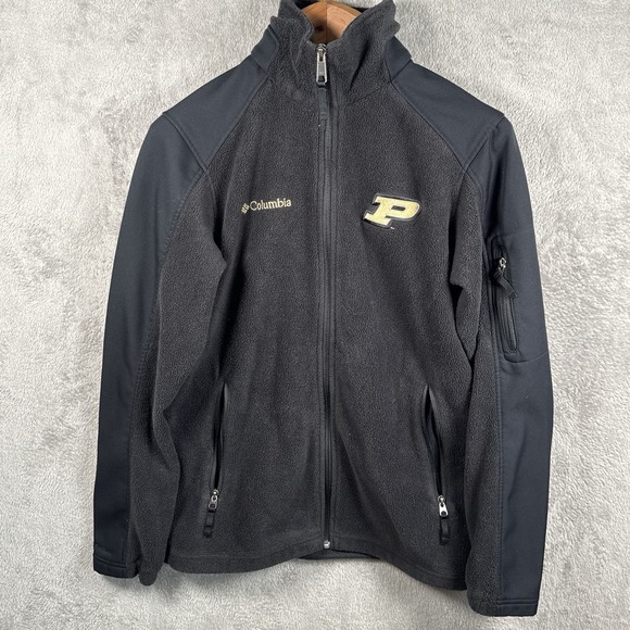 Columbia Jackets & Blazers - Purdue University Boilermakers Columbia Zip Up Jacket Women S Black Fleece NCAA